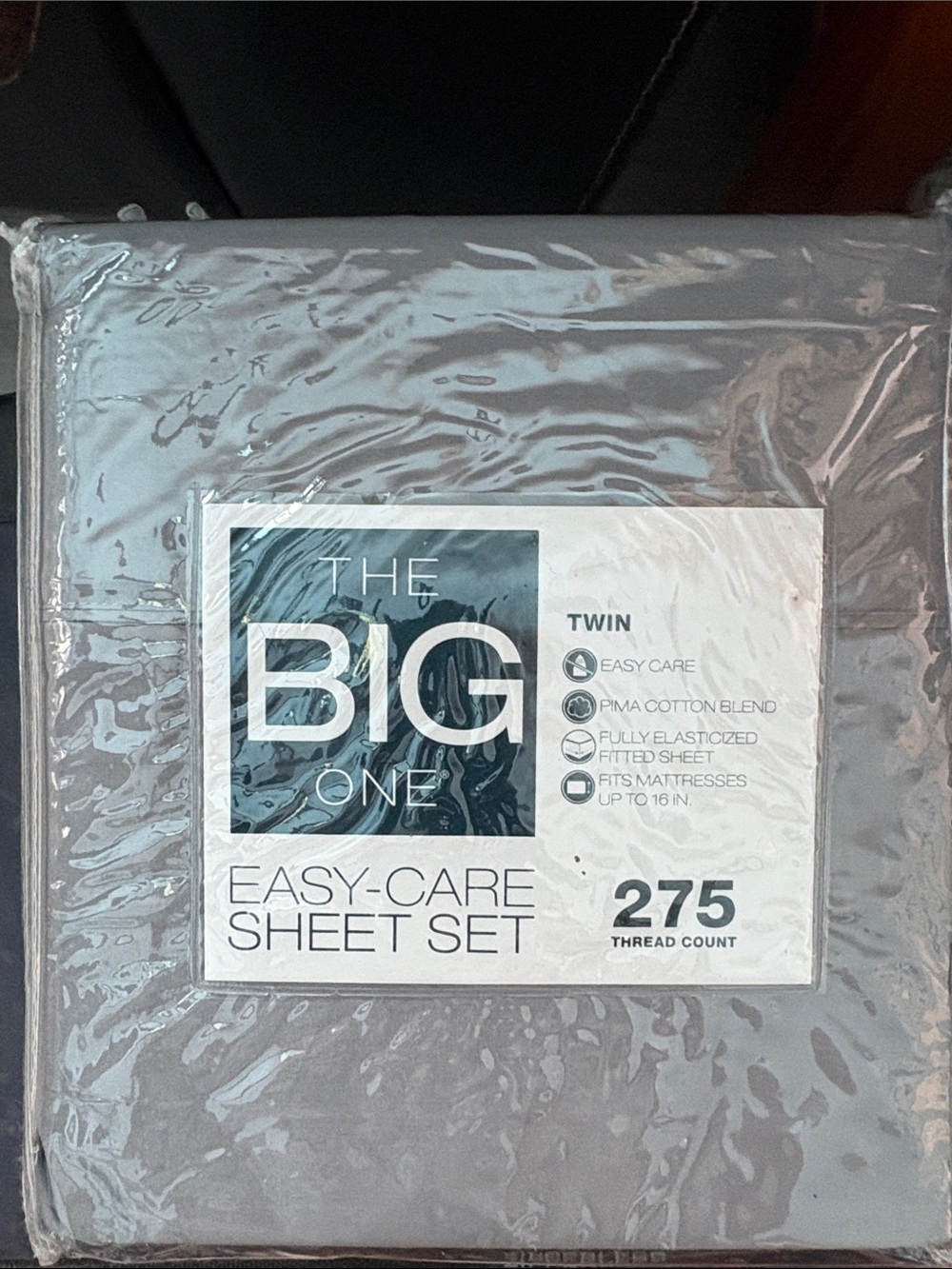 The Big One Twin Sheet Set – Gray Easy-Care